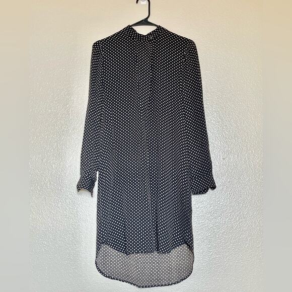 Madewell Long Sleeve polka dot Tunic Shirt Dress size x-small - Picture 4 of 12